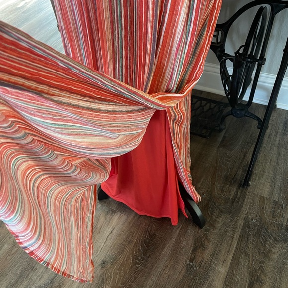 Nina Leonard ladies beautiful summer flowing long maxi dress. NWOT - Picture 8 of 13